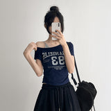 Hip-Style Outfit💫 LA 93 One-Shoulder Short Sleeve (3 colors)