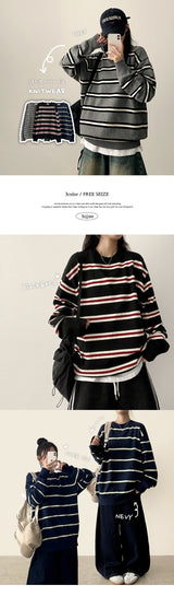 Roden boxy fit color matching Dangara round knit