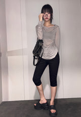 Shy Black Capri Jeans