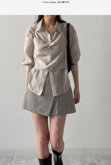 [Bustier SET] Artique Tencel Seethrough Blouse