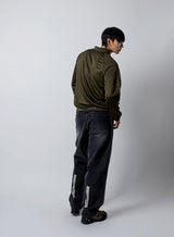 CALF GRAPHIC DENIM PANTS_black