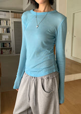 TENCEL ROUND SLEEVE TEE (4color)