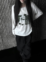 pale faded printing T (3color)