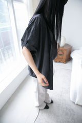 roll-up sleeve check half shirt(2colors)
