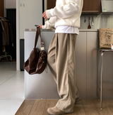 ヨギス ワイドフィット シングルタック コーデュロイパンツ
