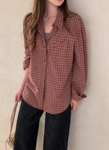 #Classic Unique Pocket Check Overfit Shirt (3color)