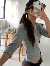 BOAT NECK MID SLEEVE TEE (4C)