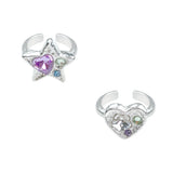 [SET] Snow Heart Star Cubic Rings