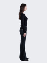 Waffle Hook Top Black