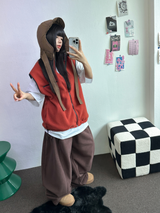 ボスサイズフリーススナップロングパンツ 🧸🩵🤍6カラー