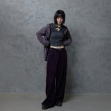 ZIP TEETH PANTS: PURPLE