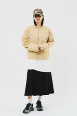 (W) Belted Pleats Skirt (2color)