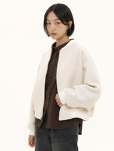 WOOL IVORY STADIUM JUMPER