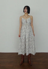MONICA FLORAL CORSET LONG DRESS