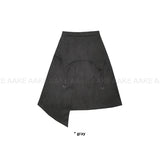 (WOOL) D-RING UNBALANCE SKIRT