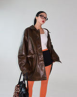 String Leather Dumble Half Coat