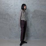 FRINGE STRIPE CARDIGAN: BEIGE