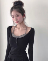 ヘリテージボタンレイヤートップ+トレーニングptセット