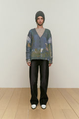 COLLECTION VINTAGE PRINTED CARDIGAN [GREEN]