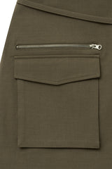 zip skirt (brown)