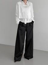 Ella Button Flare Skirt Pants