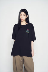 25SSグラデーションエイリアンショートスリーブTシャツ ブラック