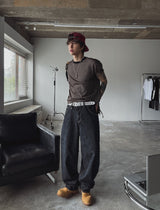 Norby クロップストライプ半袖Tシャツ