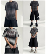 Game striped short-sleeve T-shirt (3 colors)