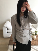 Matt drape blouse