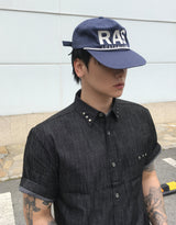 No.1803 non fade crop rivet half SHIRT