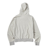 Untitled スターリーナイトスモールストライプフードジップアップ Melange White
