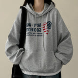 Newen American flag heart hood