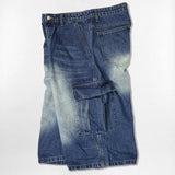 Usual Washing Bermuda Cargo Denim Pants - 5COLOR