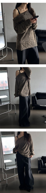 [Unisex] ワイドオーバーフレアスラックス(2color)