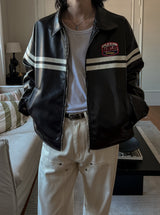 Babel Patch Leather Jacket