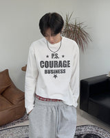 ティフィンクラックレタリングロングスリーブTシャツ