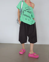 6 color halter neck cap built-in inner bra top