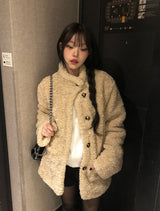 [MADE/Quilted Lining] マヌフラッフィーファーハーフキルティングコート