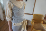 v-neck punching sleeveless