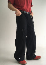 curved dyeing strap wide pants(2colors)