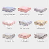 Summer Dust-Free Bamboo Seersucker comforters - Q size