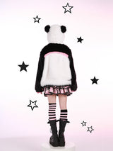 EvilTooth カンフーパンダ 中国風サブカルチャー フェイクファージャケット