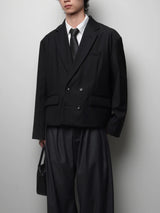 JT10 クロップドダブルブレスブレザー