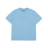 24FW アップリケロゴピグメントショートスリーブTシャツライトブルー