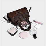 Autumn Winter Two-Tone Faux Leather Classic Tote Cross Bag