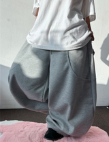 HIGH QUALITY ✨ダブルポケットスウェットオーバーバルーンワイドロングパンツ - 6 COLORS