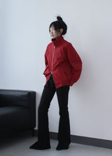 HIP SHIRRING BOOTS CUT PANTS