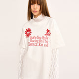 Layered T Shirt - White