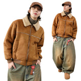 peanut wool suede jacket
