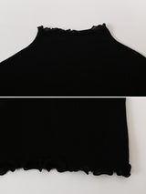 NSフリルシースルーリブタートルネックTシャツ (3color)